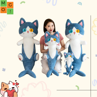 Gấu Bông MGO! Gấu Bông Mèo Cá Mập Mềm Mại Đáng Yêu Thú Nhồi Bông Cá Mập Mặt Mèo Kiểu Dáng Mới Lạ