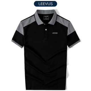 [TẶNG HỘP CHO ĐƠN TỪ 499K] Áo Polo nam NEXO LEEVUS phối màu xám đen, thêu logo, vải CVC cá sấu, form regular APL270
