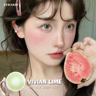 Kính áp tròng EYEIYAGI lens vàng Vivian Lime cận 3 tháng độ cận 0-8 DIA 14.2mm | Lens chính hãng Hàn Quốc