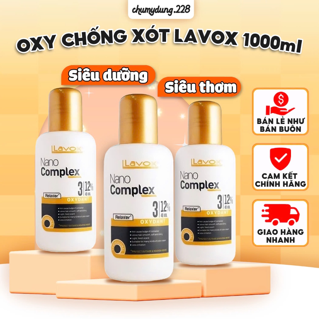 Oxy trợ nhuộm NANO  LAVOX COMPLEX 100ml thơm không xót da đầu