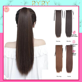  Tóc giả cột thẳng dài 40cm mềm mượt phong cách Hàn Quốc cho nữ- PHỤ KIỆN RYRY 