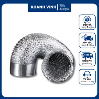 Ống thông gió mềm giấy bạc, ống hút mùi, ống nhôm nhún cách nhiệt chống cháy, ống thông gió PVC