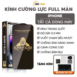 Kính Cường Lực iPhone 6/6s/7/8/SE/X/XS/XR/11/12/13/14/15/16/Pro/Plus/Max/Mini | Miếng dán bảo vệ màn hình cho ip