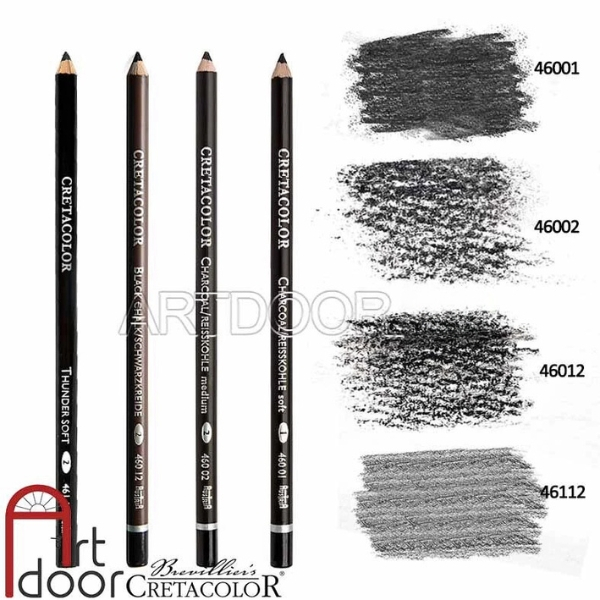 [ARTDOOR] Bút chì than Đen Thô CRETACOLOR Charcoal (cây lẻ)