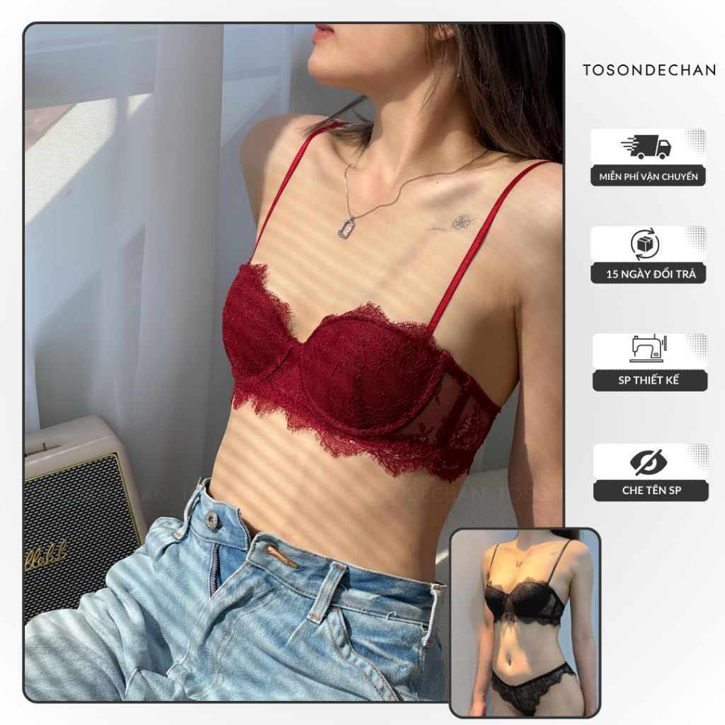 Bộ Đồ Lót Thiết Kế Calett Ren Mi Xinh Xắn, Mút 1cm May Liền (Hình Thật - Che Tên Sản Phẩm) | BigBuy360 - bigbuy360.vn