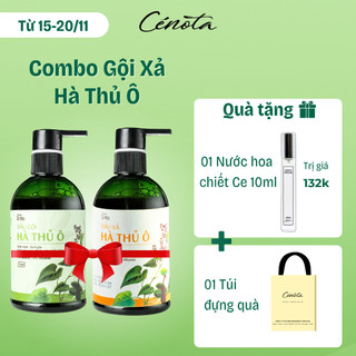 COMBO Bộ Dầu Gội Dầu Xả Hà Thủ Ô Cenota Dưỡng Tóc Chắc Khỏe,Kích Thích Mọc Tóc