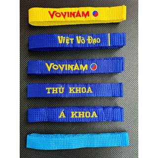Đai vovinam Võ Thuật,  Đai làm từ Vải êm mềm ko gãy phai màu, sỉ cho HLV giao hỏa tốc HCM dài 2m6