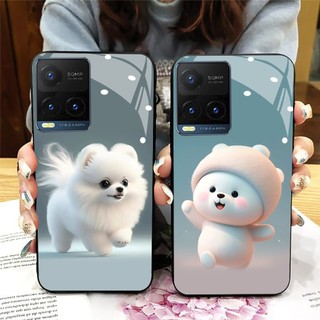 Ốp Lưng cho VIVO Y21, Y21S, Y33S, T1X 4G Thiết kế sang trọng, bộ thỏ đáng yêu