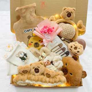  Set quà túi chườm ấm bụng ngày dâu Puha 400ml  Capybara phiên bản quà tặng bạn gái ý nghĩa 