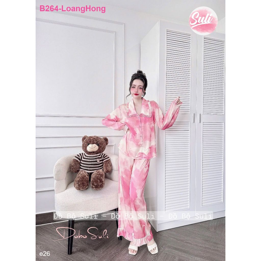 Bộ Pijama Dài Tay Dài Lụa Latin B284 B275 B264 - Đồ Bộ Suli