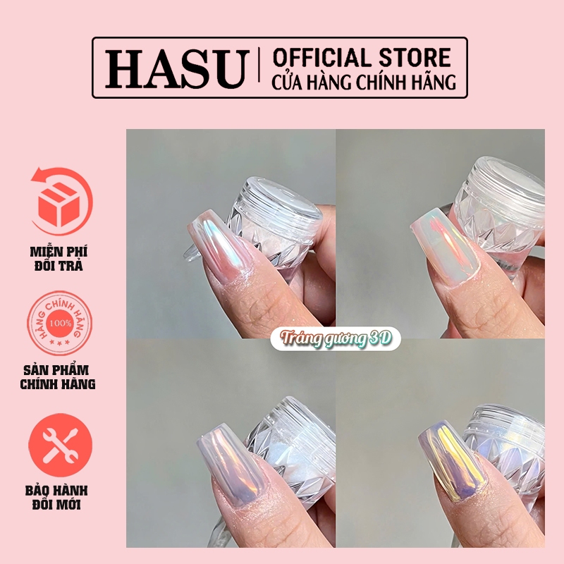 (SALE GIÁ SOC) Tráng Gương 3D mới  - Bột tráng gương kim cương cầu vồng ngọc trai 3D trang trí móng 