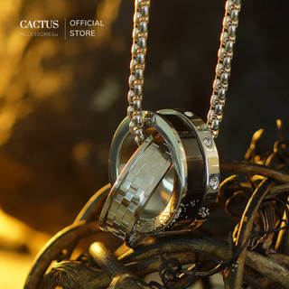 Dây chuyền 2 nhẫn đính đá thiết kế UNISEX - CACTUS ACCESSORIES