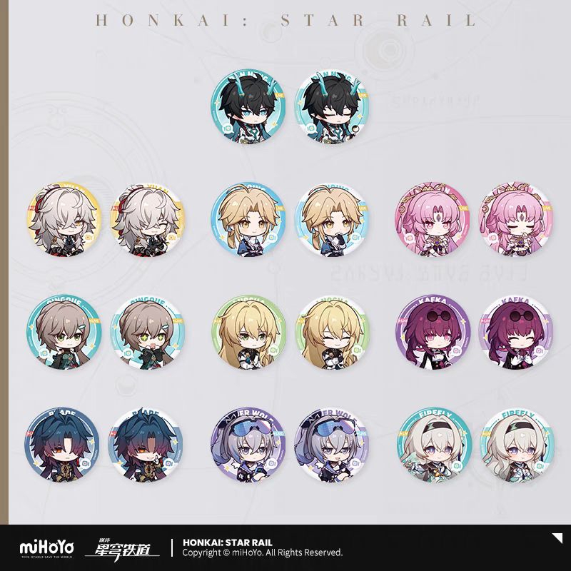 [ORD] Chính Hãng/miHoYo Badge Huy hiệu Honkai: Star Rail chibi cao cấp chính hãng. Đọc kĩ mô tả