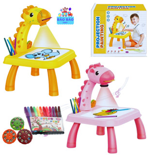 [Loại lớn 37cm]Bàn Vẽ Thông Minh Có Đèn Chiếu Sáng 24 Hình Có Nhạc Và Bút Màu Xóa Được Cho Bé