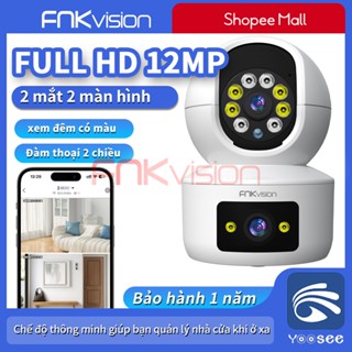 【Fnkvision】Camera Yoosee 2 MẮT XEM 2 MÀN HÌNH cùng lúc 12MPX xoay 360 độ,xem đêm có màu, hỗ trợ đàm thoại 2 chiều
