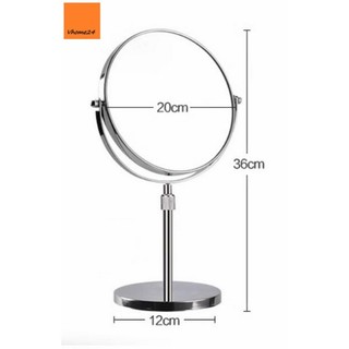 Gương trang điểm inox size lớn