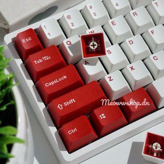 Keycap Classic Red / Keycap Đỏ trắng double shot giá rẻ siêu đẹp thay thế cho keycap bàn phím cơ