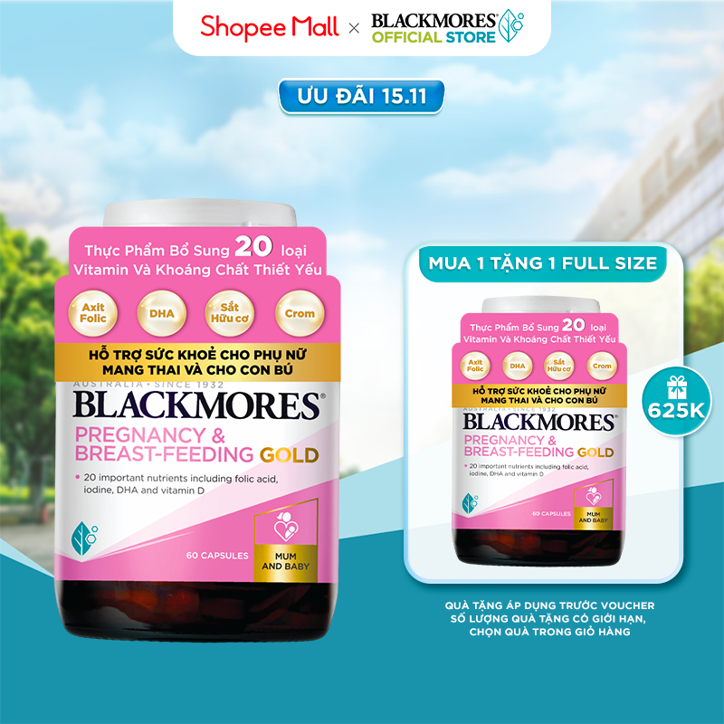 Vitamin Tổng Hợp Cho Bà Bầu và Mẹ Cho Con Bú BLACKMORES Pregnancy & Breast-Feeding Gold