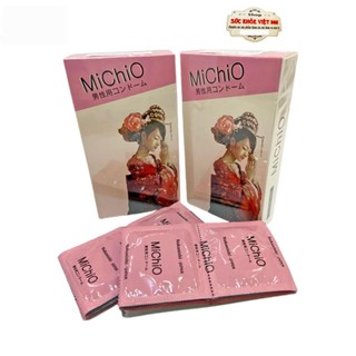 Bao cao su size 49 có gân siêu mỏng Nhật Bản Michio hộp 12 cái