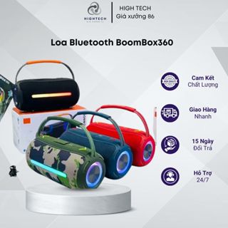 Loa bluetooth BoomBox360, loa bluetooth mini Độ Đèn Led, loa bluetooth bass mạnh Âm Bass Căng 20W