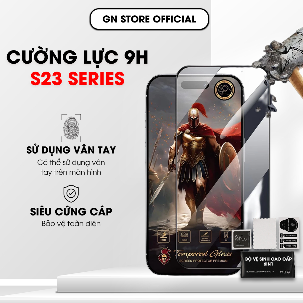 Kính cường lực Samsung S23 / S23 FE / S23 Plus full màn, bảo vệ màn hình - GN STORE