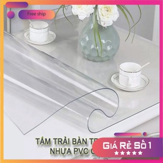 Nhựa PVC dẻo (dày 1mm x Khổ rộng 1.4m)trong suốt | Tấm PVC trải bàn | Khăn trải bàn.
