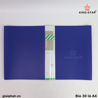 Bìa lưu trữ hồ sơ 30 lá chất liệu nhựa - Size A4 - F/C - King-Star