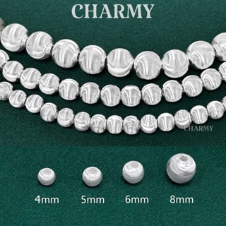  Charm bi bạc C408 khắc hiệu ứng mắt mèo Bạc 925 cao cấp - Phụ kiện làm vòng tay vòng cổ DIY - Charmy 