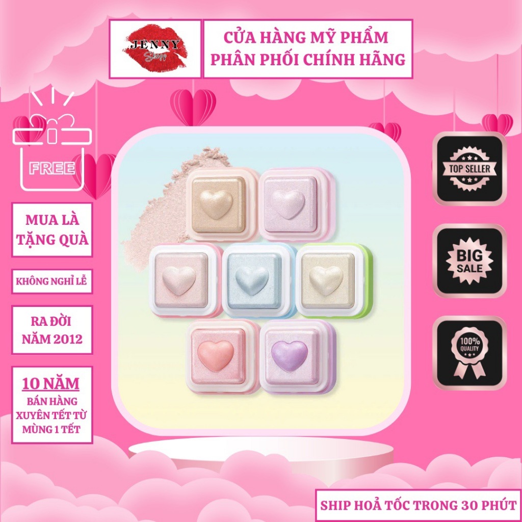 Phấn Bắt Sáng COLORGRAM Milk Bling Heartlighter