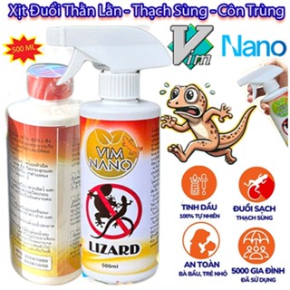 Chai Xịt Đuổi Thạch Sùng, Thằn Lằn Vim Lizard Nano 500ml Mùi Hương Dễ Chịu Xuất Xứ Thảo Mộc An Toàn Thân Thiện