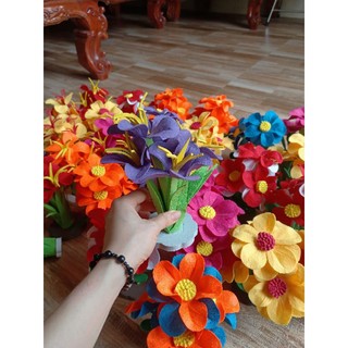 Khóm hoa nỉ đồ dùng mầm non