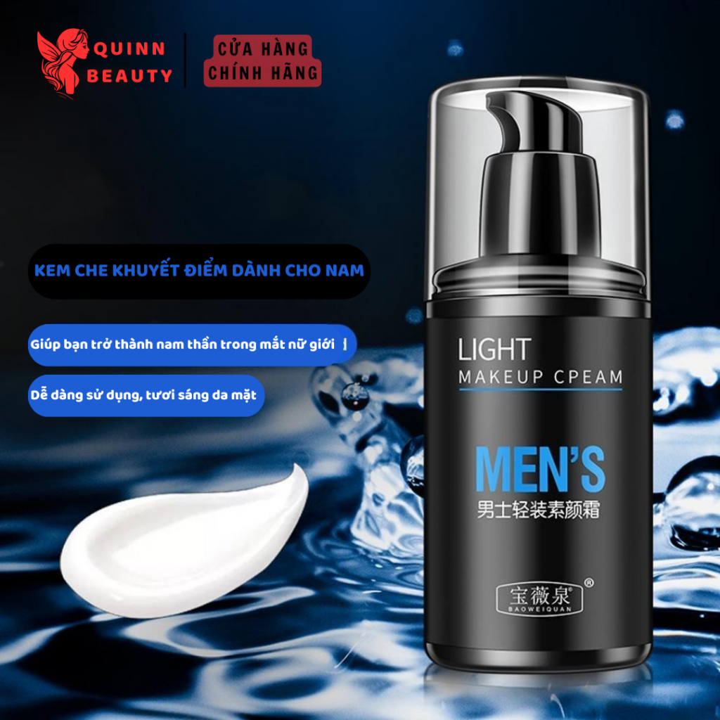 Kem lười che khuyết điểm cho nam giới Cream Men's - Kem che khuyết điểm giúp trắng sáng da mặt - Quinn Beauty