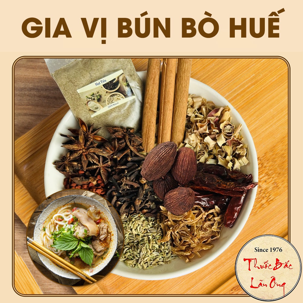 Gia vị nấu bún bò Huế (Nguyên liệu nấu bún bò Huế) - Lãn Ông