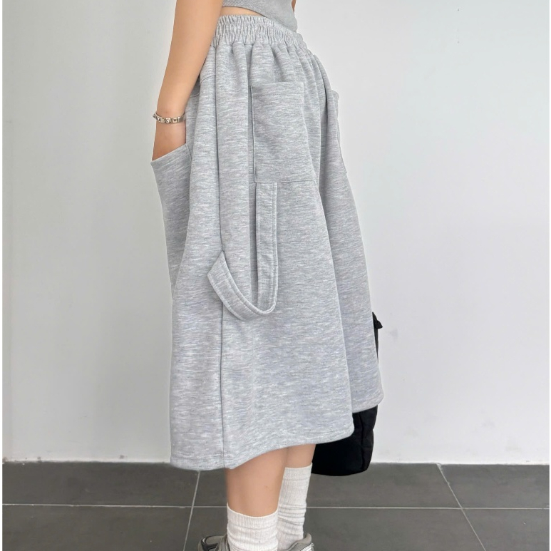 Quần Short Dây Nỉ 2 Da Ống Rộng Lưng Chun Thoải Mái Unisex Nam Nữ_SSSTore.Aesthetic | BigBuy360 - bigbuy360.vn