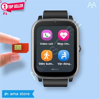 Đồng hồ Thông minh Mini AMA Watch FA91S có Rung Gắn sim Video call Định vị Đo huyết áp Nhịp tim nhắc nhở Vận động