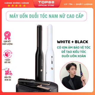 Máy uốn tóc - Máy kẹp tóc tạo kiểu nam B128 2 in 1, ion âm bảo vệ tóc, duỗi tóc mini bảo hành 12 tháng