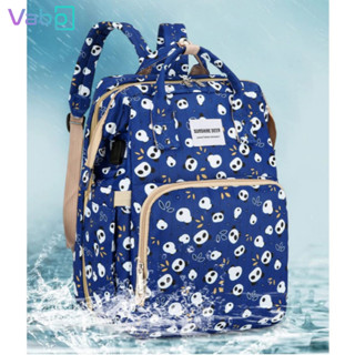 (Kèm nôi) Balo bỉm sữa tích hợp nôi gấp gọn chống nước giữ nhiệt đa năng, cổng sạc USB VBJBLB257