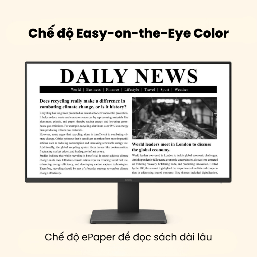 BenQ GW2491_Màn hình bảo vệ mắt 23.8 inch 1080p IPS 100Hz phù hợp làm việc và giải trí | BigBuy360 - bigbuy360.vn