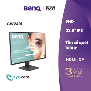 BenQ GW2491_Màn hình bảo vệ mắt 23.8 inch 1080p IPS 100Hz phù hợp làm việc và giải trí