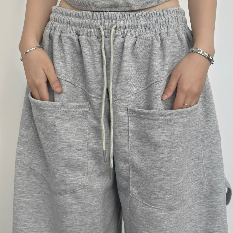 Quần Short Dây Nỉ 2 Da Ống Rộng Lưng Chun Thoải Mái Unisex Nam Nữ_SSSTore.Aesthetic | BigBuy360 - bigbuy360.vn