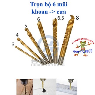 Bộ 6 mũi khoan cưa phủ Titanium