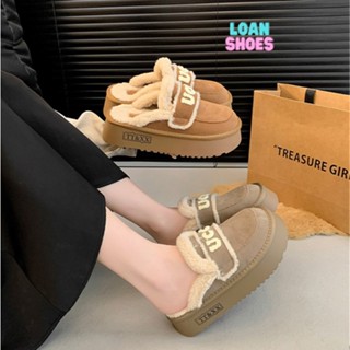 [ SALE ] Giày Sục Da Lộn Lót Lông Hình Chữ Hàng QC Loại 1 FULL HỘP