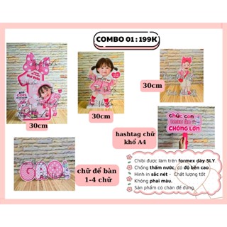 COMBO CHIBI TRANG TRÍ SINH NHẬT Bé Trai, Bé Gái – Hàng Đẹp, Có Chân Đế Đứng.