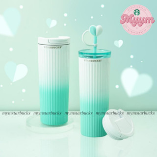 [AUTHENTIC] LY GIỮ NHIỆT STARBUCKS 16OZ (473ML)  PLAYFUL HEARTS 🩵