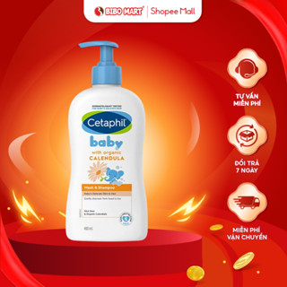 Sữa Tắm Gội Hữu Cơ Cetaphil Hương Hoa Cúc Hữu Cơ Dịu Nhẹ Làm Sạch Sâu Cho Da Nhạy Cảm Của Bé 400ml - Bibomart