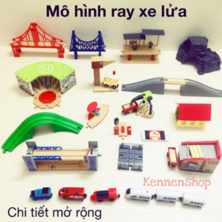 [Mở Rộng] Xe lửa chạy pin và các chi tiết mở rộng cho mô hình gỗ