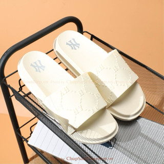 [FullBox] Dép MLB Quai Ngang CHUNKY MOUND MONOGRAM - Fullbox