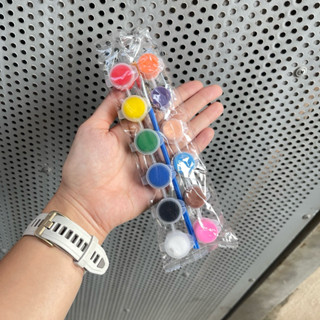 Dây màu tô tượng thạch cao 12 ô màu mỗi ô chiết 3ml kèm 2 cọ