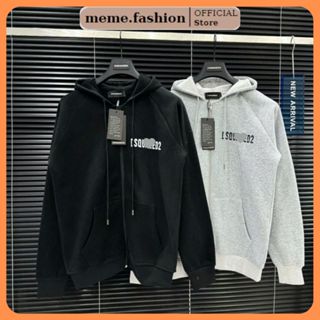  Áo khoác nỉ hoodie in chữ dsquared,Áo khoác hoodiezip in chữ DSQ ICON vạch kẻ ngang phía sau lưng. 