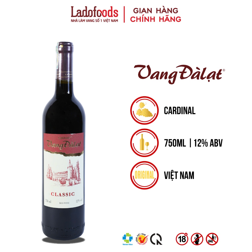 Vang Đà Lạt Classic Red Wine 750ml